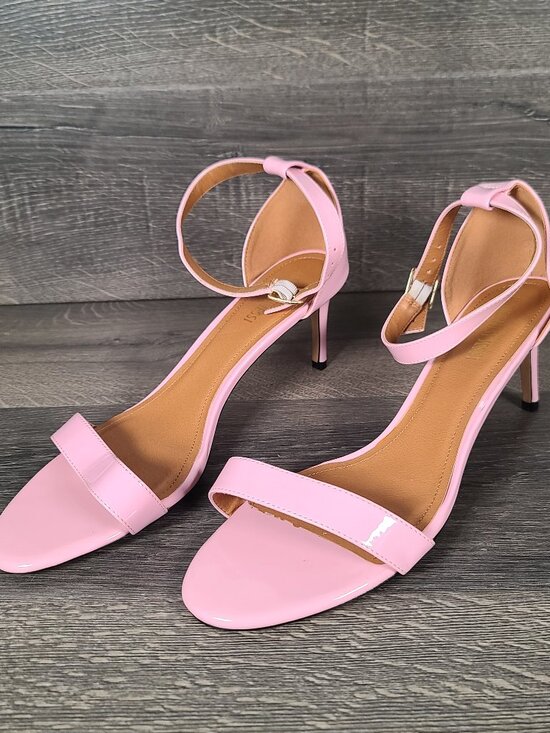 Maiernisi Jessi Shoes - Maiernisi Jessi Pale Pink Ankle Strap Kitten High Heels Size 16